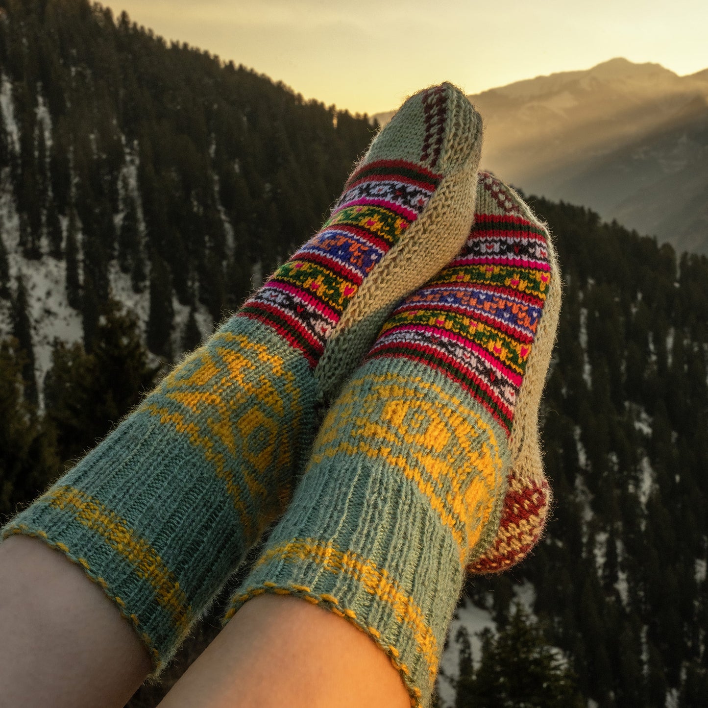 Jampa- Friendliness- 2 Pairs of Handmade Socks