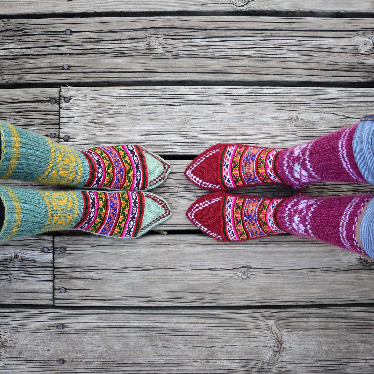 Jampa- Friendliness- 2 Pairs of Handmade Socks