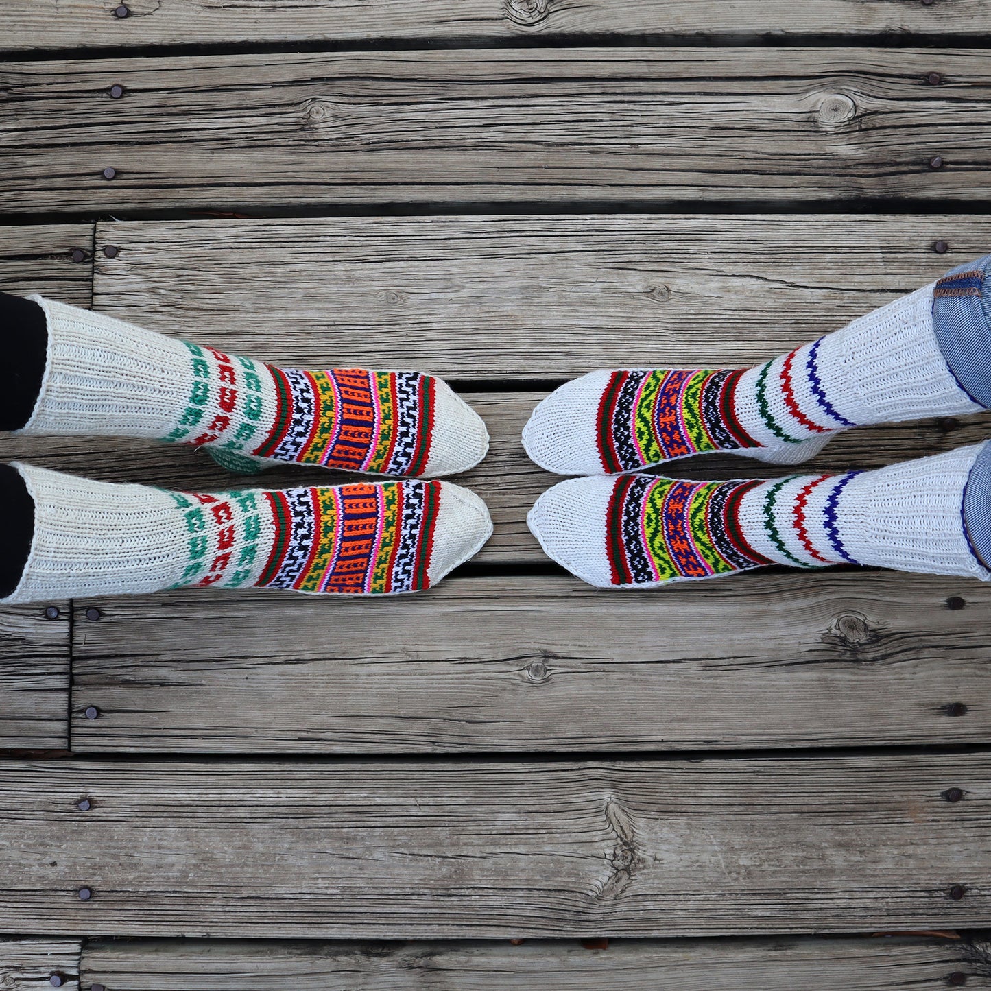 Jinpa- Generosity- 2 Pairs of Handmade Merino Wool Socks