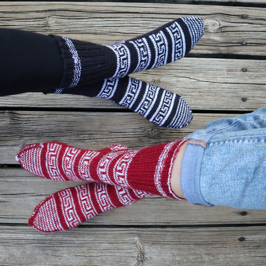 Zopa- Patience, Tolerance- 2 Pairs of Handmade Socks